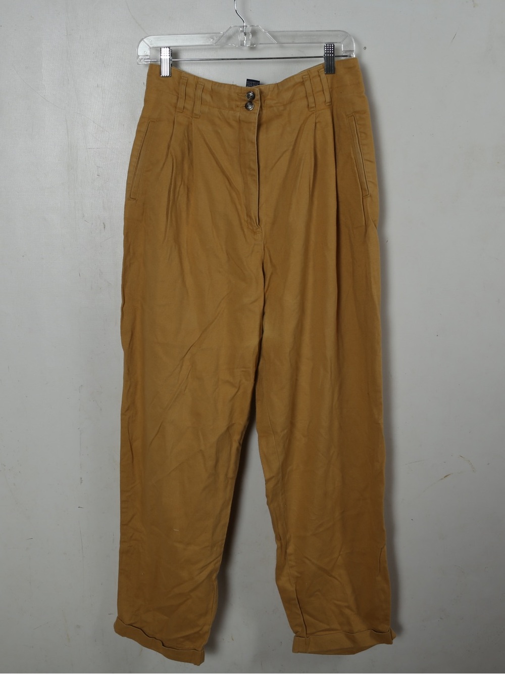 Allen Solly Women's Mustard Trousers with Front Pleats